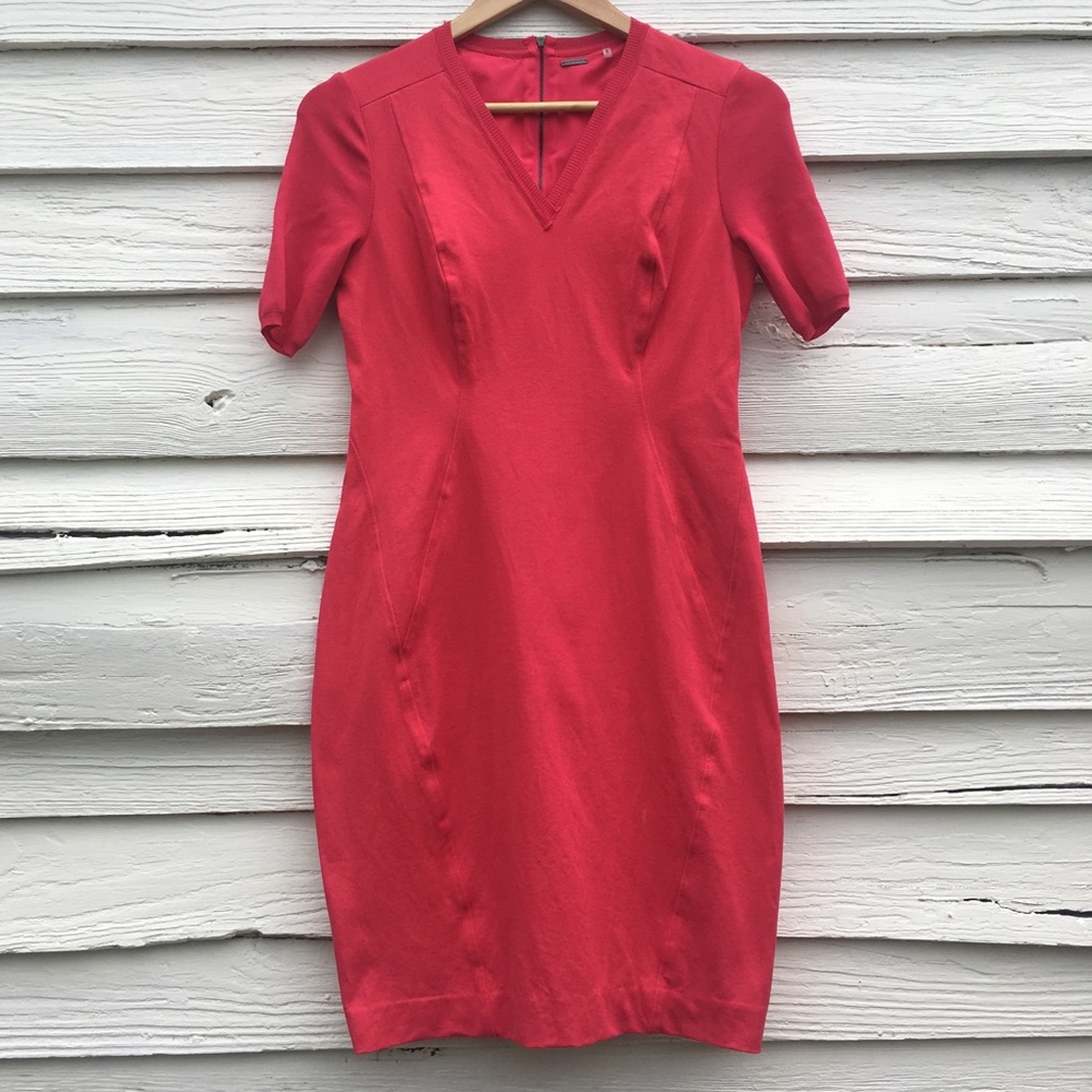 Elie Tahari Sz 6 Shannon V-neck Sheath Dress